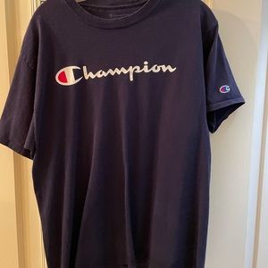Navy champion t shirt